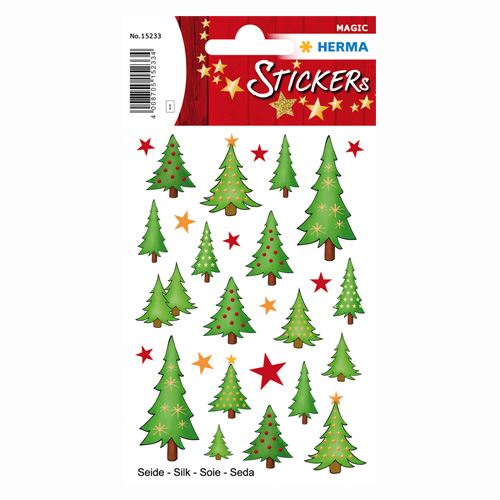 Vianočné etikety Magic - stromčeky