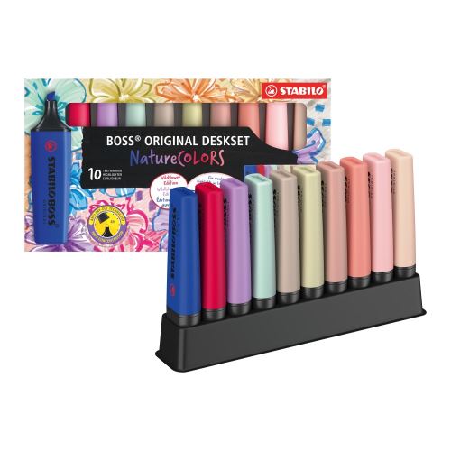 Highlighter STABILO BOSS ORIGINAL NatureCOLORS Wildflower (10 darabos készlet) (7)