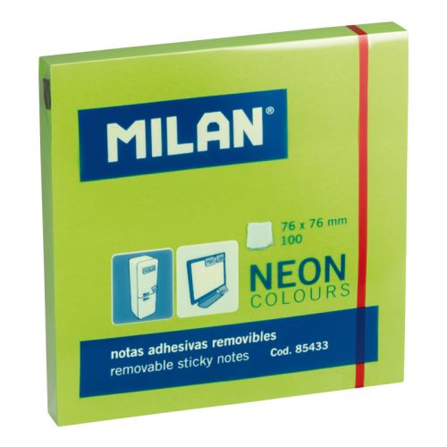 Blok lep MILAN NEON 76 x 76 mm zelený
