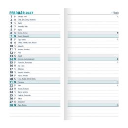 Napló Mini 2027 havi PVC - kék (1)