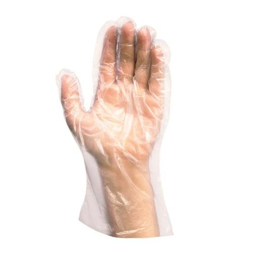 Egyhasználatos HDPE kesztyű, L-es méretben (100 db egy csomagolásban)