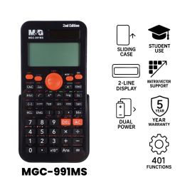 M&G MGC-991MS tudományos számológép, 401 funkcióval (10+2 karakter, 2 sor) (1)