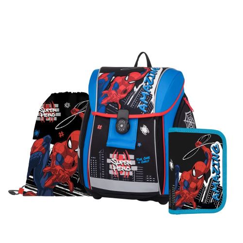 Iskolatáska (3 darabos szett) PREMIUM LIGHT - Spiderman