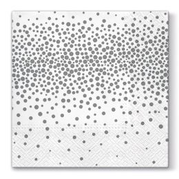 Obrúsky PAW L 33x33cm Confetti - Silver