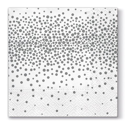 Obrúsky PAW L 33x33cm Confetti - Silver