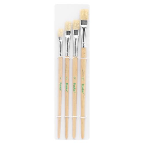 Ecset készlet FOSKA 4 db, lapos  (4,8,10,12)