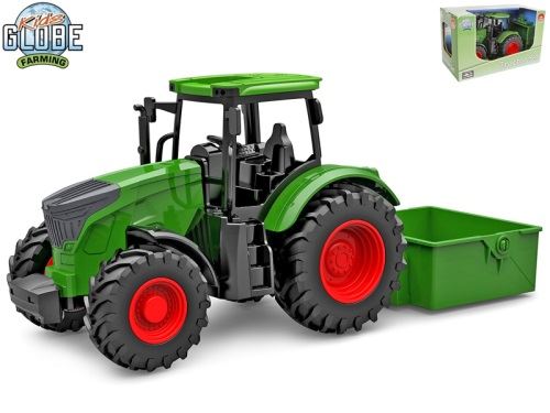 Kid Globe zöld traktor billenő mentesen futó 27,5 cm-es dobozban