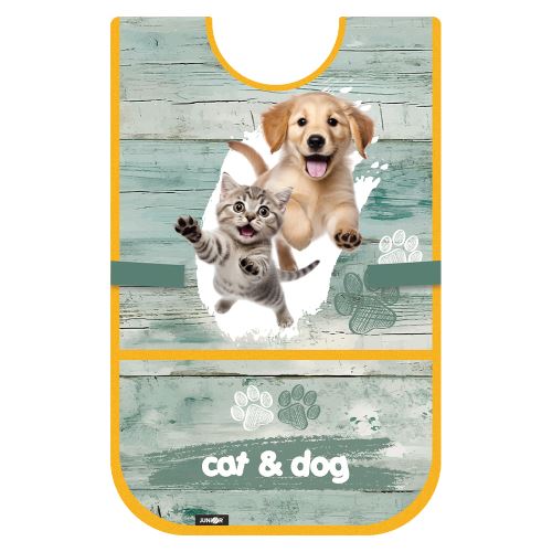 Kötény/Poncsó a művészeti oktatáshoz JUNIOR S8 - Cat & Dog