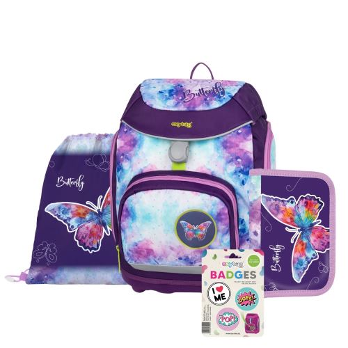 Iskolatáska (4 darabos szett) OXY Sherpy - Butterfly