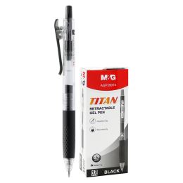 M&G TITAN visszahúzható gélhenger, hegye 0,5 mm, fekete tinta