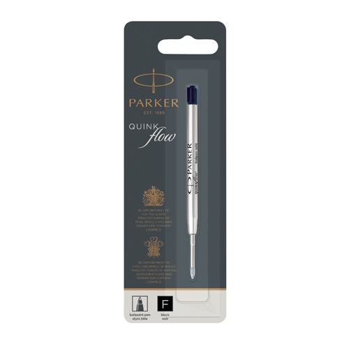 Parker QuinkFlow Ball Pack - Fekete F (0,8 mm)