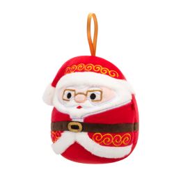 SQUISHMALLOWS karácsonyi Mikulás dísz szemüveggel - Nick, 10 cm (2)