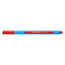 Golyóstoll, 0,3 mm, sapkával, SCHNEIDER "Csúszka él F", piros