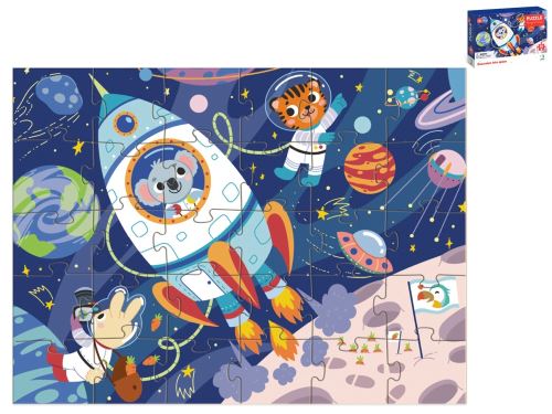 Puzzle 27x20cm Trip to Space 30 darabos dobozban