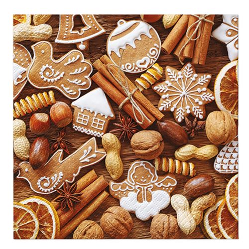 PAW L szalvéta 33x33 cm Rustic Gingerbread