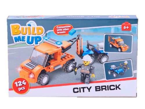 BuildMeUP építőjáték - City brick 124 db a dobozban