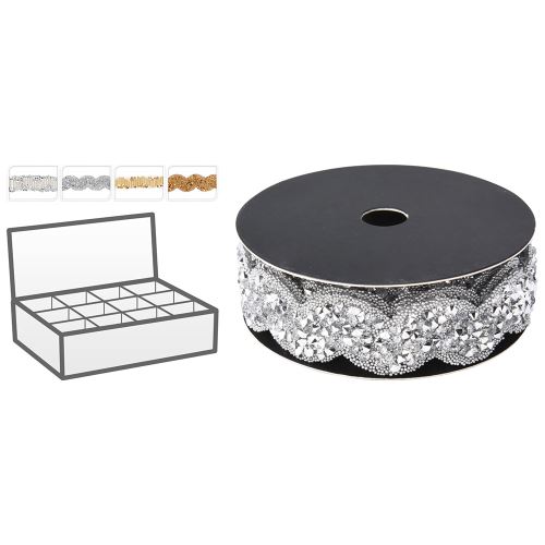 Lánc szalag gorálokkal 130 cm (arany, ezüst) 4 változatban