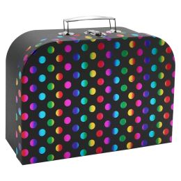 Sada detských kufríkov 3 ks - lesklá potlač Polka dot (1)