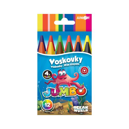 Zsírkréta Ocean World háromszögű JUMBO 12 db