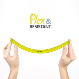MILAN "FLEX" hajlítható 30 cm-es vonalzó, sárga (2)