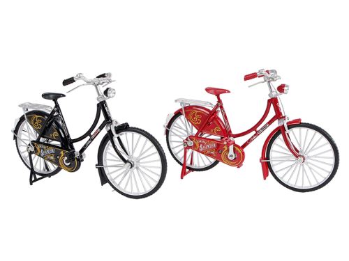Retro kerékpár, fém, 18 cm, 2 szín, 12 darab, DBX-ben