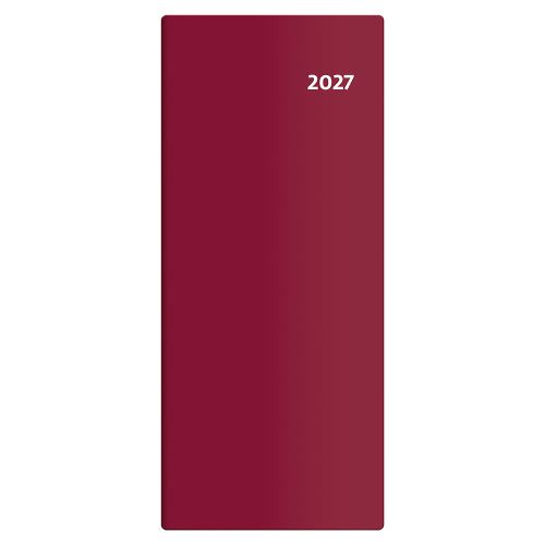 2027-es zsebnapló – Torino havi – bordó