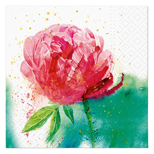 Szalvéta TaT 33x33cm Peony Watercolor