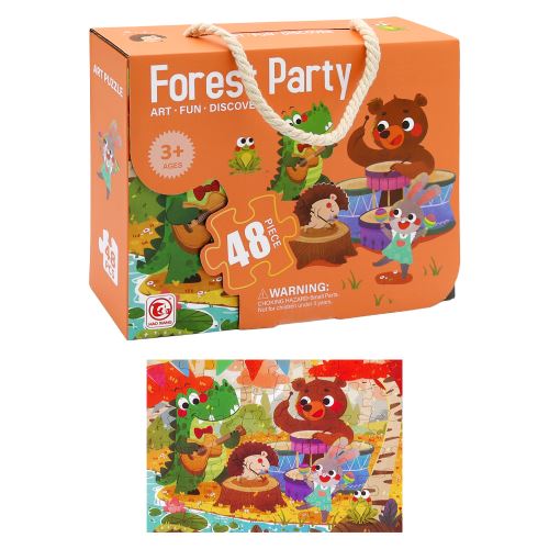 Gyermek kirakós 50 x 34 cm (48 darab) - Forest Party
