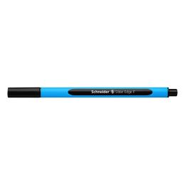 Golyóstoll, 0,3 mm, sapkával, SCHNEIDER "Csúszka él F", fekete