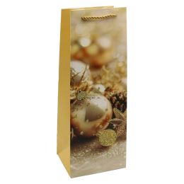 Ajándékzsák palackhoz – karácsonyi 12x36x10 cm (vegyes /ár 1 db-ért) (3)