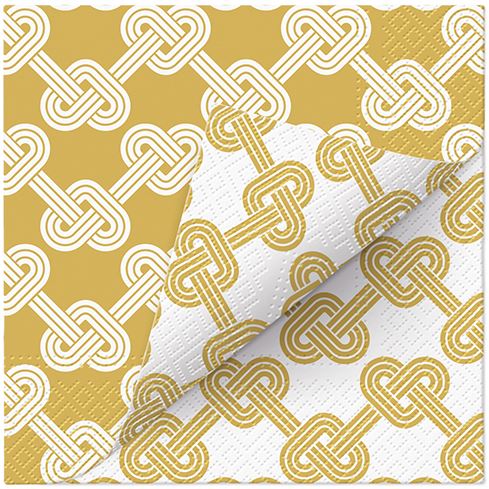 PAW L szalvéták 33x33cm Double Design Time Hearts Pretzels