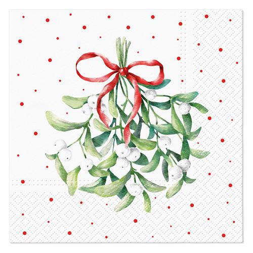 PAW L szalvéták, 33x33 cm, Mistletoe Magic