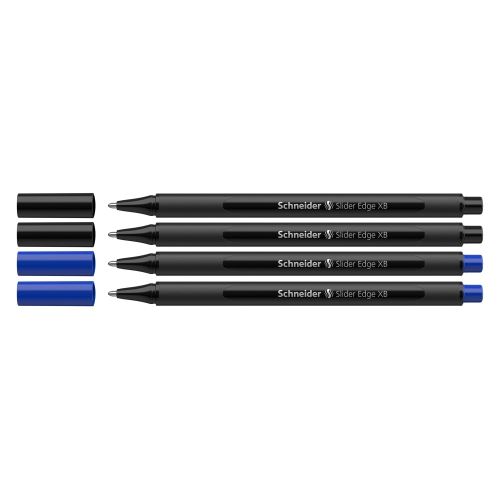 Pero guľôčkové Schneider Slider Edge XB Black Edition - sada 4 ks