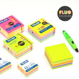 Ragasztótömb MILAN Fluo színek 76 x 76 mm 400 l. (1)