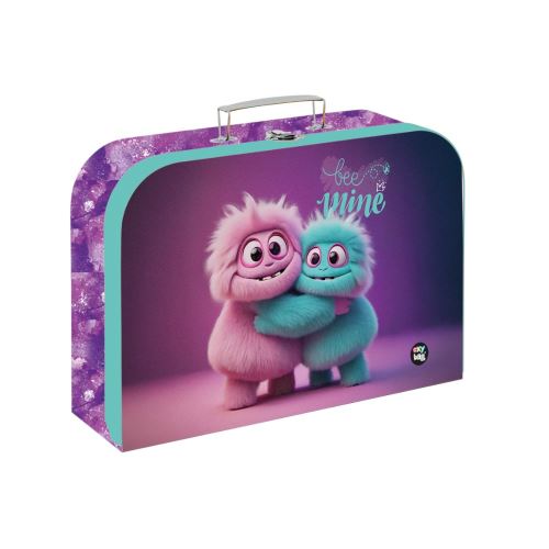 Gyermek bőrönd laminált 34 cm - Monster