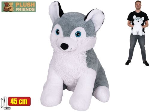 Plüss barátok husky plüss 45cm ülés 0m+