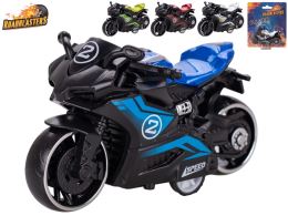 Roadblasters motorka 9cm kov spätný chod 4farby na karte Roadblasters motorka 9cm kov spätný chod 4farby na karte