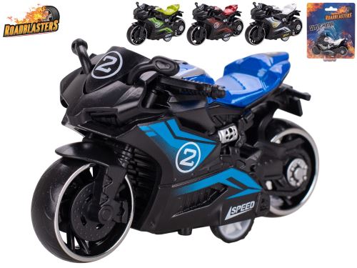 Roadblasters motorka 9cm kov spätný chod 4farby na karte