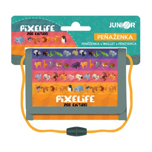 Gyerekek textil pénztárca JUNIOR S8 - Pixelife Zoo Edition