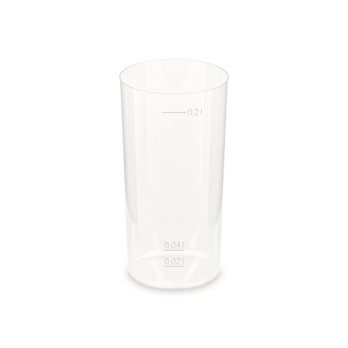 Visszaváltható pohár (PP) újrahasználható Longdrink O56mm 2cl/0.2L [10 db]