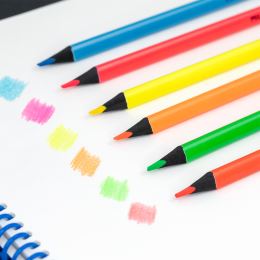 Színesceruza  készlet MILAN háromszögű - Fluo, 6 db (2)