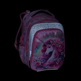Iskolai hátizsák BagMaster Beta 26 B + tolltartó + tok - Egyszarvú (5)