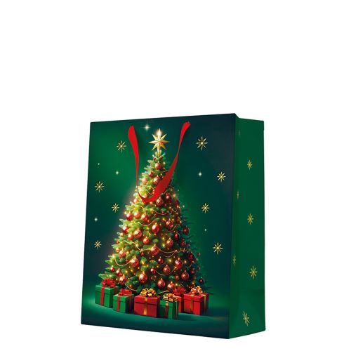Nagy ajándéktáska - Classic Christmas tree 26,5x13x33,5 cm