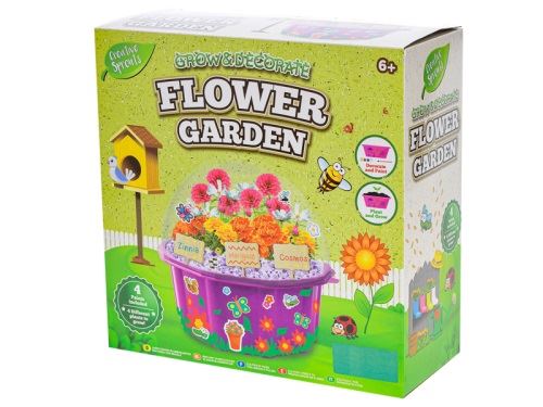 Grow&decorate gondozz virágokat - 4 féle palánta kiegészítőkkel PVC virágcserépben, dobozban