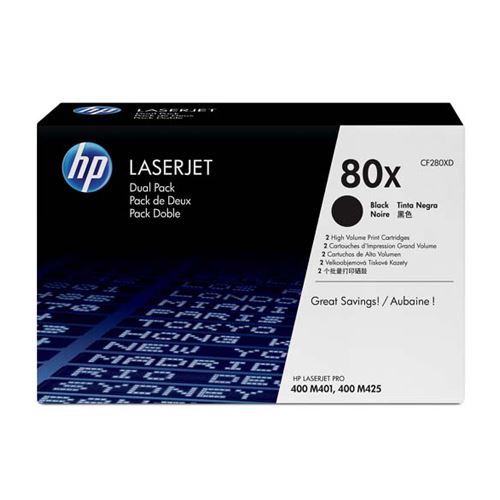 HP original toner CF280XD, black, 6900s, duo pack