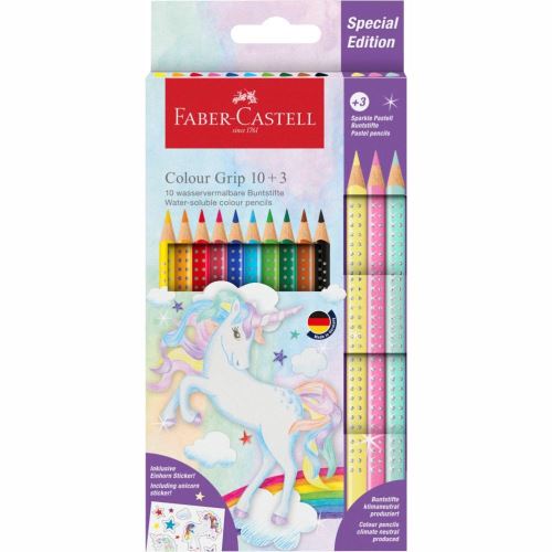 Pastelky Faber-Castell Colour Grip set 10+3 Sparkle