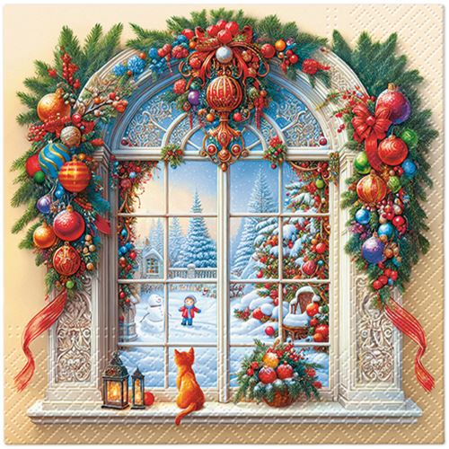 PAW L szalvéták 33x33cm Holiday Arch Decor