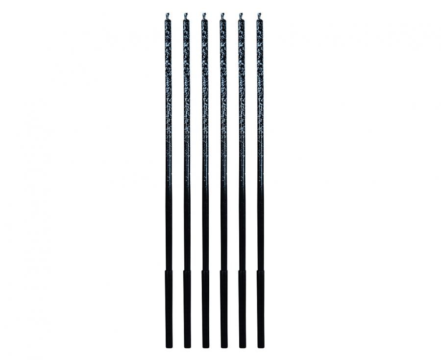 Sviečka tortová - Ombre, modré trblietky 17 cm