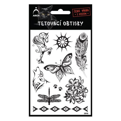 Čierne tetovacie obtlačky - kôň