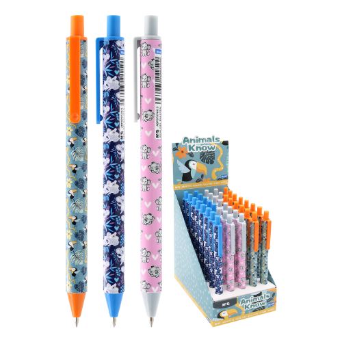 Golyóstoll M&G Semi-Gel Animal Know 0,5 mm - kék